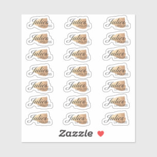 Sticker Emballage Simple de Gloss pour les Lèvres avec Log