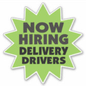 Sticker Embaucher maintenant des pilotes de livraison déma (Devant)