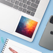Sticker Ember Fade - Square Vinyl (Ordinateur portable avec iPhone)