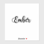 Sticker Ember Name - Calligraphie manuscrite (Feuille)