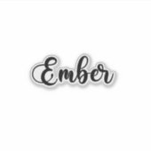 Sticker Ember Name - Calligraphie manuscrite (Devant)