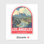 Sticker Emblem de Los Angeles California Travel Art (Feuille)