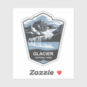 Sticker Emblem du parc national des Glaciers (Feuille)