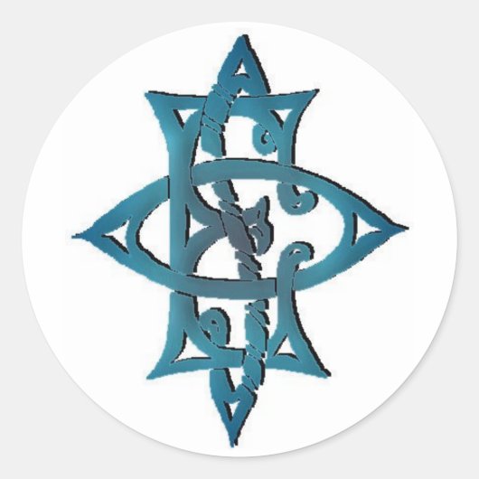 Sticker Emblem O.E.S. (Tatouage Bleu Acier) (Devant)