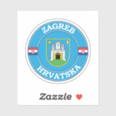 Sticker Emblème Cercle de la Croatie de Zagreb (Feuille)