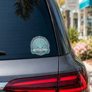 Sticker Emblème côtier d'Atlantic Beach FL coquillage