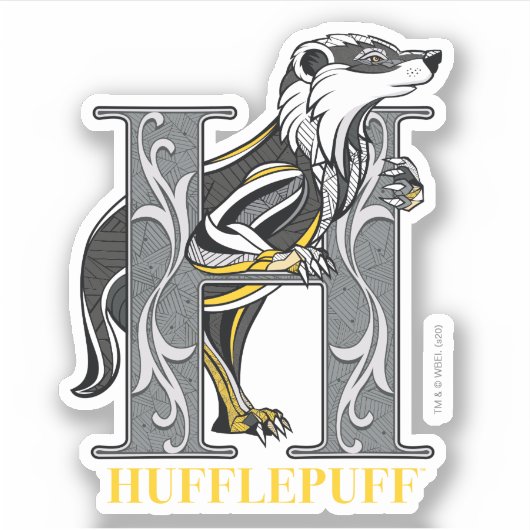 Sticker Emblème croisé HUFFLEPUFF™ (Devant)