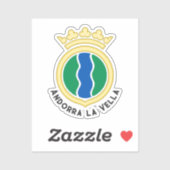 Sticker Emblème d'Andorre-la-Vieille (Feuille)