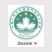 Sticker Emblème de la région de Macao, Chine (Feuille)