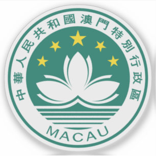 Sticker Emblème de la région de Macao, Chine