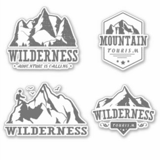 Sticker Emblème de la sauvagerie de la montagne