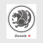 Sticker Emblème de l'Empire sassanide (Simurgh), Iran (Feuille)