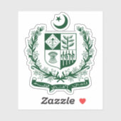 Sticker Emblème de l'État du Pakistan (Feuille)