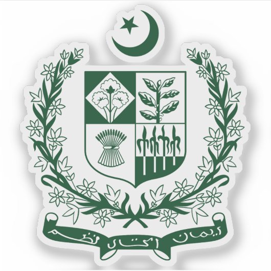 Sticker Emblème de l'État du Pakistan (Devant)