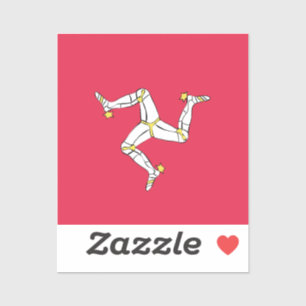 Sticker Emblème de l'île de Man Flag