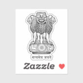 Sticker Emblème de l'Inde (Feuille)