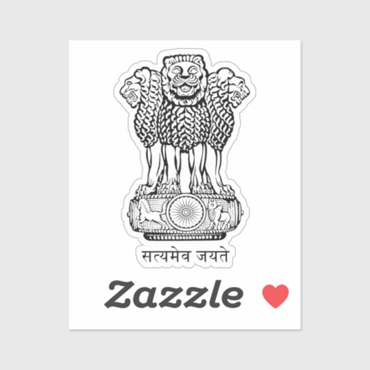 Sticker Emblème de l'Inde (Feuille)
