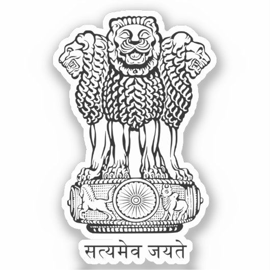 Sticker Emblème de l'Inde (Recto)