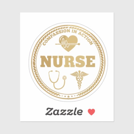 Sticker Emblème de l'infirmière professionnelle | La compa (Feuille)