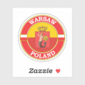 Sticker Emblème du cercle de Varsovie Pologne (Feuille)