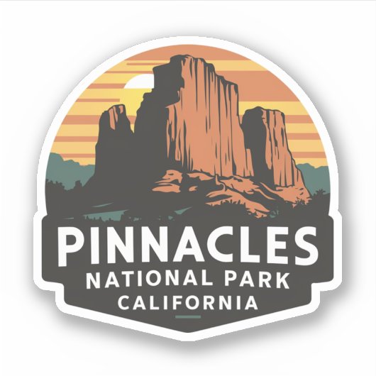 Sticker Emblème du parc national des Pinnacles (Devant)