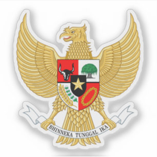 Sticker emblème national de l'Indonésie Garuda Pancasila