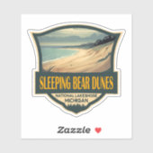 Sticker Emblème national des dunes de l'ours couchant (Feuille)