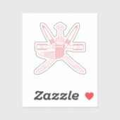 Sticker Emblème national d'Oman (Feuille)