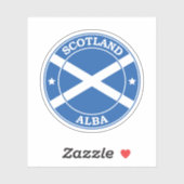 Sticker Emblème rond du drapeau écossais (Feuille)