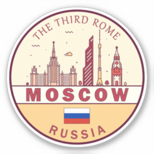 Sticker Emblème Skyline de Moscou Russie