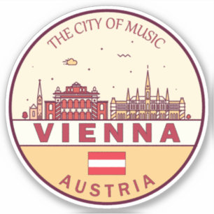 Sticker Emblème Skyline de Vienne Autriche