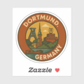 Sticker Emblème urbain allemand de Dortmund (Feuille)