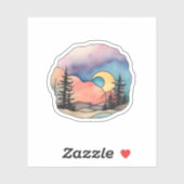 Sticker Embrace du crépuscule : Sérénité céleste (Feuille)