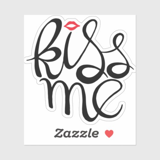 Sticker Embrasse-moi (Feuille)