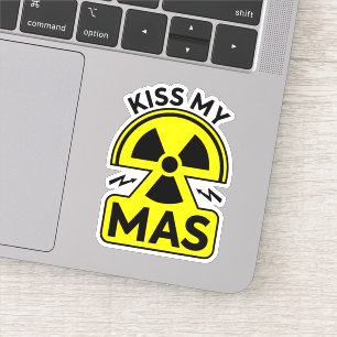 Sticker Embrasse Mon mAs Humour Scientifique - Cadeau pour