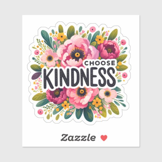 Sticker Embrasser la gentillesse à travers l'art floral vi (Feuille)