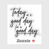 Sticker Embrasser la positivité : Typographie manuscrite m (Feuille)