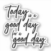 Sticker Embrasser la positivité : Typographie manuscrite m (Devant)