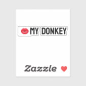 Sticker Embrasser mon âne (Feuille)