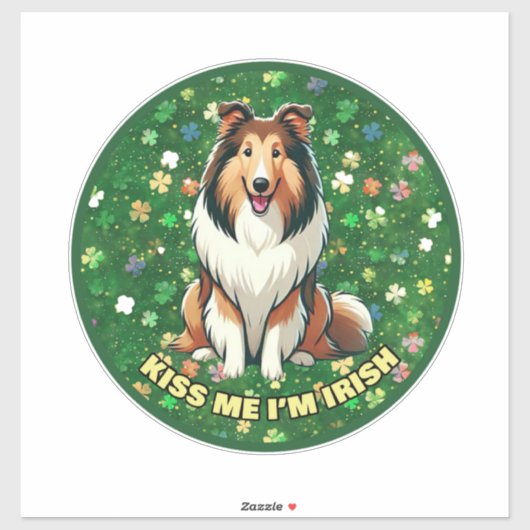 Sticker Embrassez-moi, je suis Irlandais (Feuille)