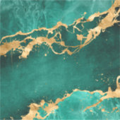 Sticker Emerald Green et Gold abstrait (Devant)