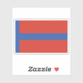 Sticker Émirat d'Abdelkader ou drapeau de Mascar, Algérie (Feuille)