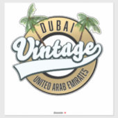 Sticker Émirats arabes unis Vintages de Dubaï (Feuille)