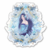 Sticker Emma ange avec des fleurs (Devant)