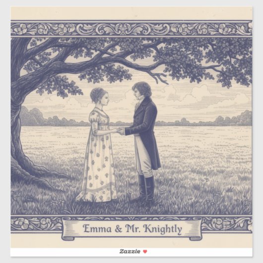 Sticker Emma et M. Knightley (Feuille)