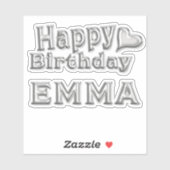 Sticker Emma Happy Birthday (Feuille)