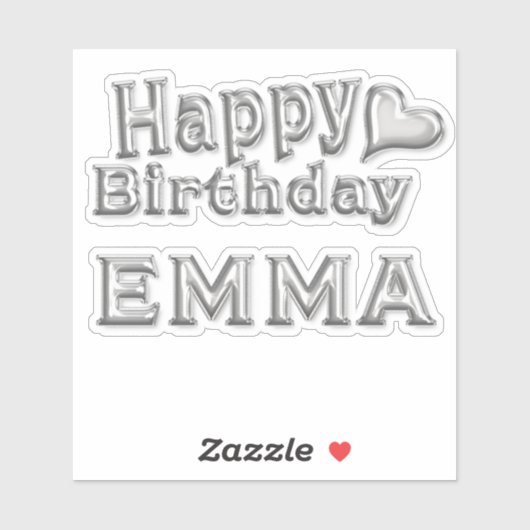 Sticker Emma Happy Birthday (Feuille)