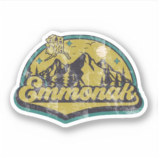 Sticker Emmonak, Alaska (Devant)