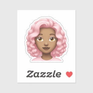 Sticker Emoji à airain rose