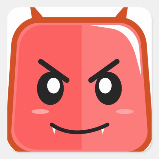 Sticker Emoji Devil Red Angry Face (Devant)